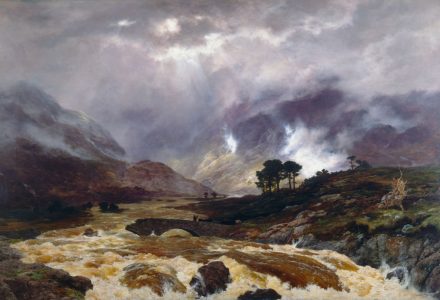 Peter Graham, A Spate in the Highlands, 1866