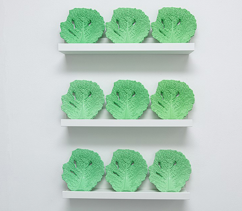 set of 9 Jesmonite ceramic 'cabbages'